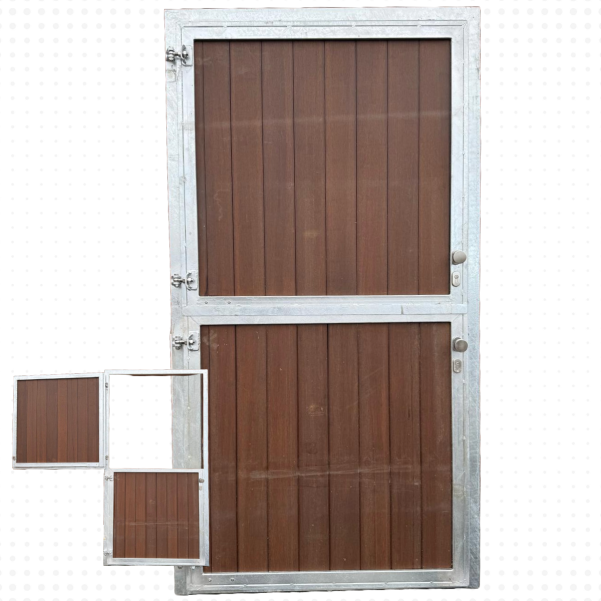 Horse Stable Front 1.2m x 2.4m Door Panel Bamboo / Plastic Infill Hot Dip Galvanised HHPD01