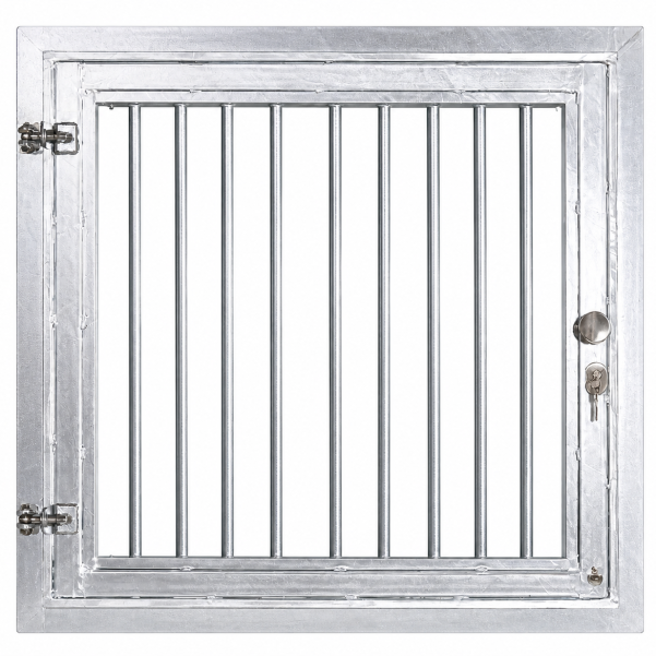 Window with SS Hinge outside transparent PC panel inside with grills HHBW03