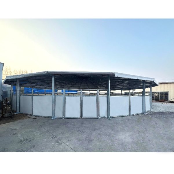 Round Lunge pen 8 mm HDPE panels dia 16 metre (can be made to any size) roof extra