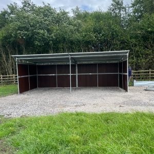 Field Shelter 24 foot available in Bamboo  (without feeder) Can be fitted with fronts