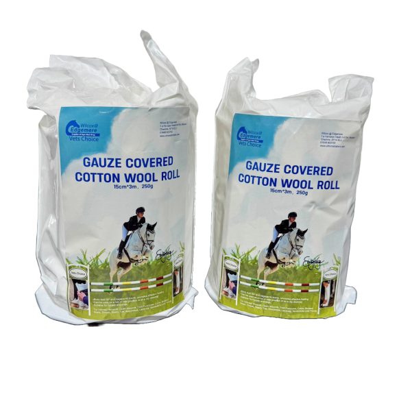Equimed Gauze Covered Cotton Wool 15cm x 3cm x 250g