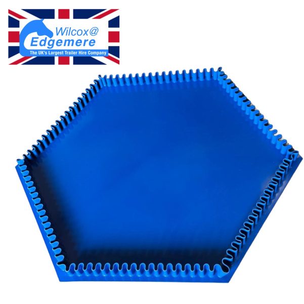 Water Tray Hex Dia 1m in Hard Plastic 40mm wavey edge
