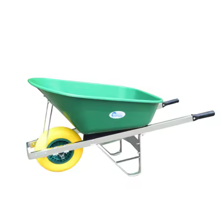 120 Litre Betty Barrow Blue Yellow wheels - Image 2