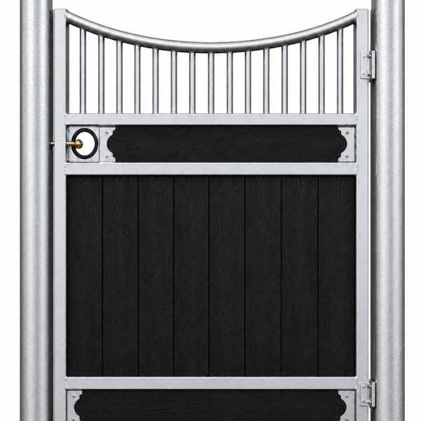 PSMM 1200 x 1450 Stable Door Hot Dipped Galvanised 28 mm Black plastic in stock