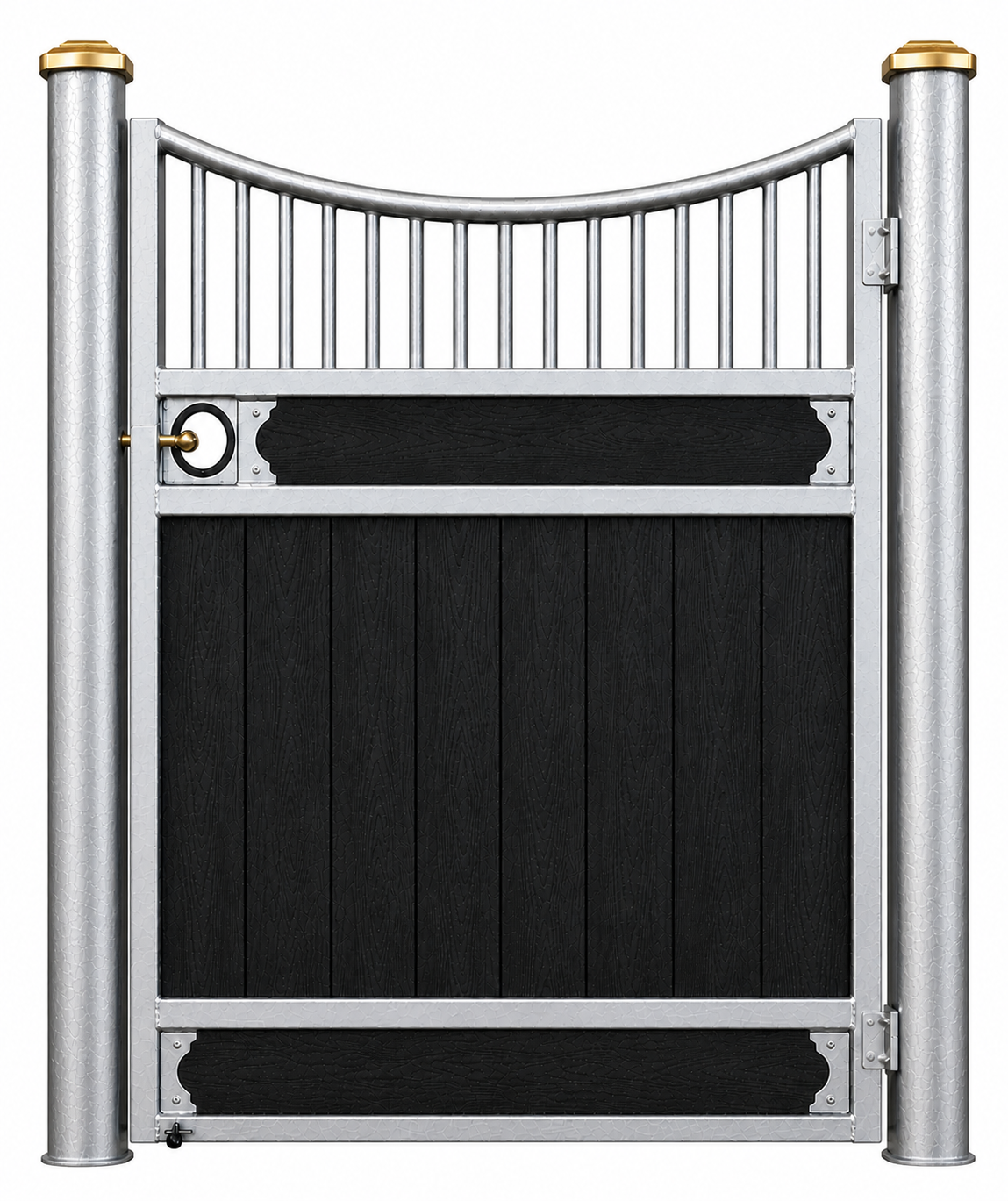 PSMM 1200 x 1450 Stable Door Hot Dipped Galvanised 28 mm Black plastic in stock