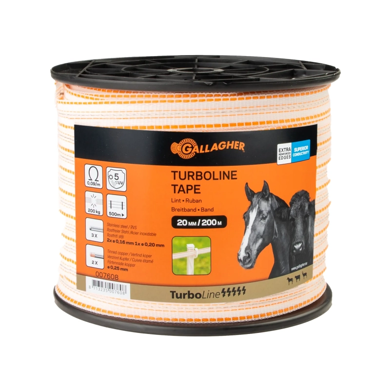 Product number: 007608 TurboLine tape 20mm (white, 200 metres)