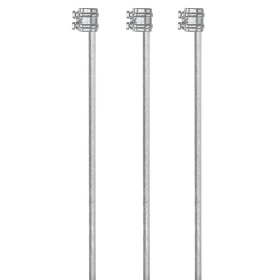 Product number: 029020 Earth rod (set of 3 earth rods of 1m each, including earth clamp)