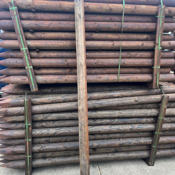 2.4 x 100mm Machined creosoted timber fence post (SPECIAL OFFER)