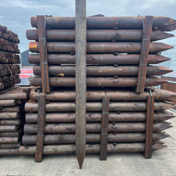 2.4 x 150mm Machined Creosoted timber fence post (ON OFFER)