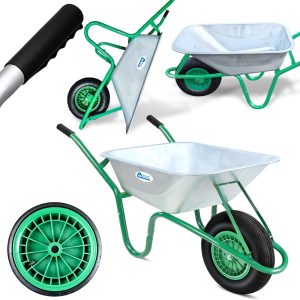 85 LITRE HEAVY DUTY BERTI BARROW GALVANISED METAL BUILDER GARDEN PNEUMATIC 160KG