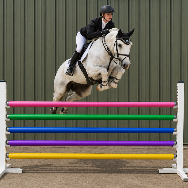 FROM £13.00 Each  Plastic Show jump poles in packs of 2, 4, 6, 8, Lightweight, 2.95m long x 95cm