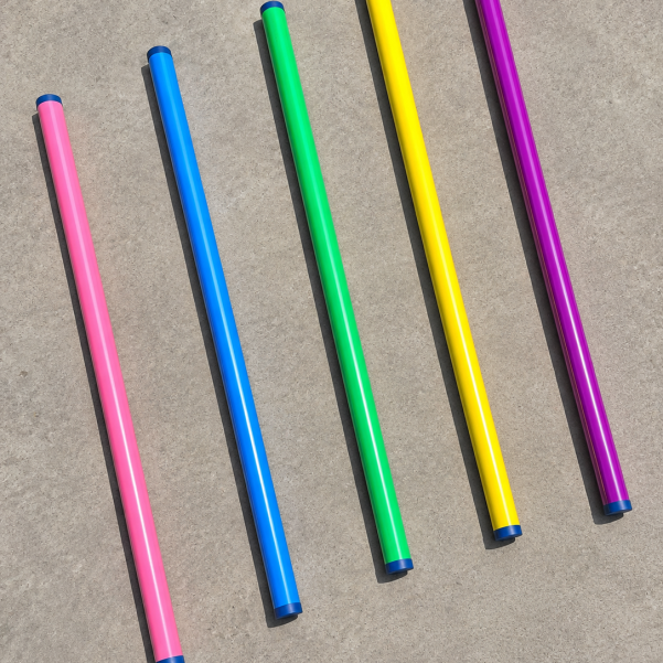 (SPECIAL OFFER WHILE STOCKS LASTS) Plastic Show jump poles in packs of 2, 4, 6, 8, Lightweight, 2.95m long x 95cm