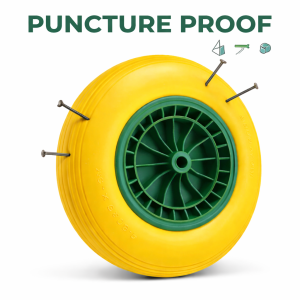 Bertie Barrow Puncture Proof Wheelbarrow Wheel 4.80/4.00-8 – Solid PU Tyre