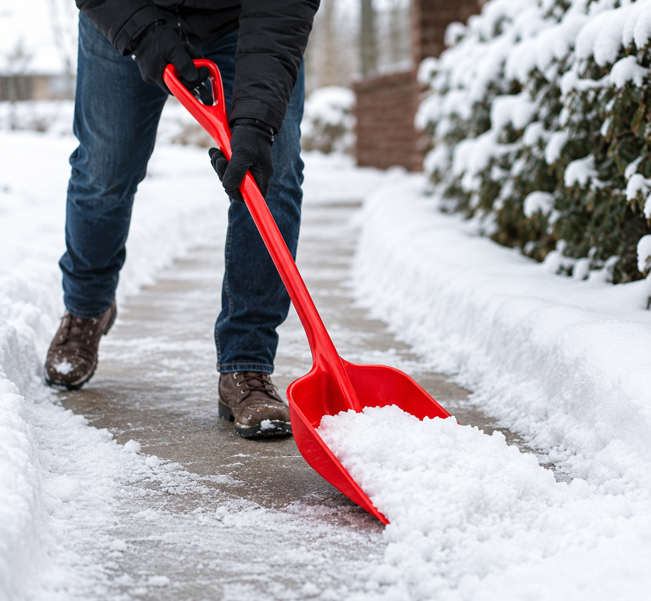 Bertie Barrow Heavy Duty Plastic Snow Shovel – 60cm Y Handle – Garden, Stable & Snow Scoop - Image 4