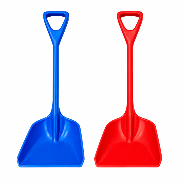 Bertie Barrow Heavy Duty Plastic Snow Shovel – 60cm Y Handle – Garden, Stable, Snow Scoop
