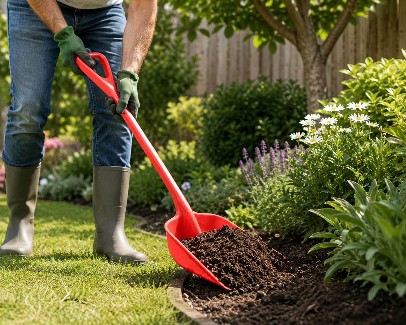 Bertie Barrow Heavy Duty Plastic Snow Shovel – 60cm Y Handle – Garden, Stable & Snow Scoop - Image 3